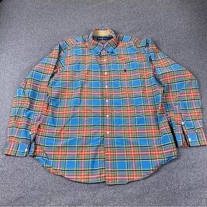 Vintage Polo Ralph Lauren Flannel Plaid Button Down Long-Sleeves Men’s Size XL
